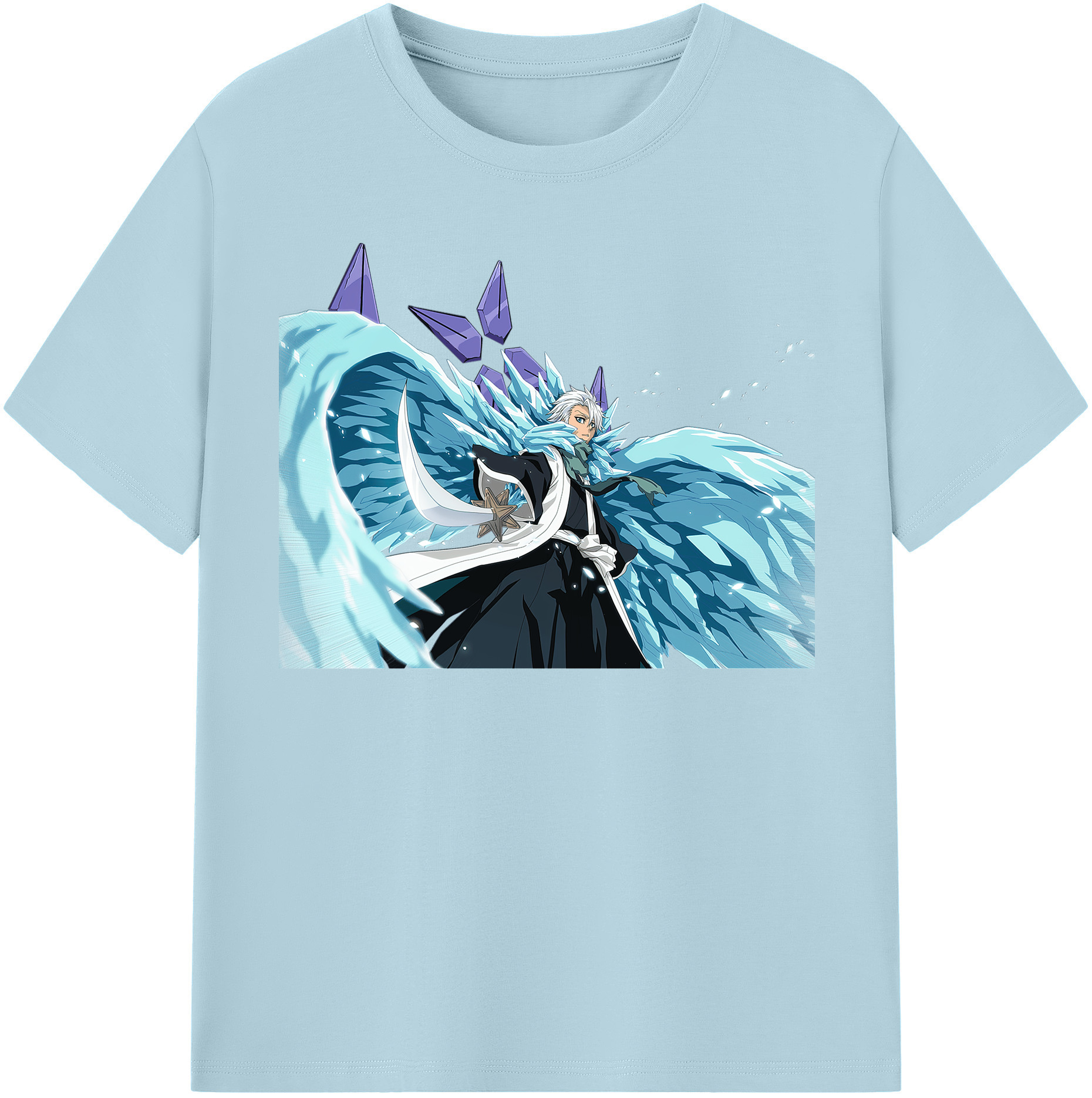 （画像用） ブリーチ 日番谷冬獅郎（ひつがや とうしろう） BLEACH Hitsugaya Toushirou 綿100％半袖Tシャツ（フロントプリント）
